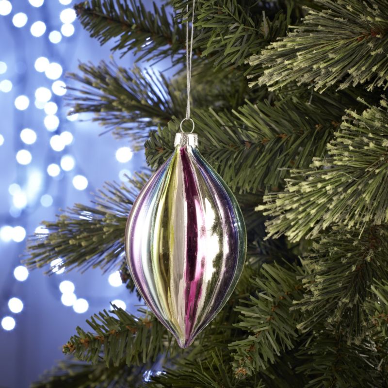 Glass Rainbow Stripe Droplet