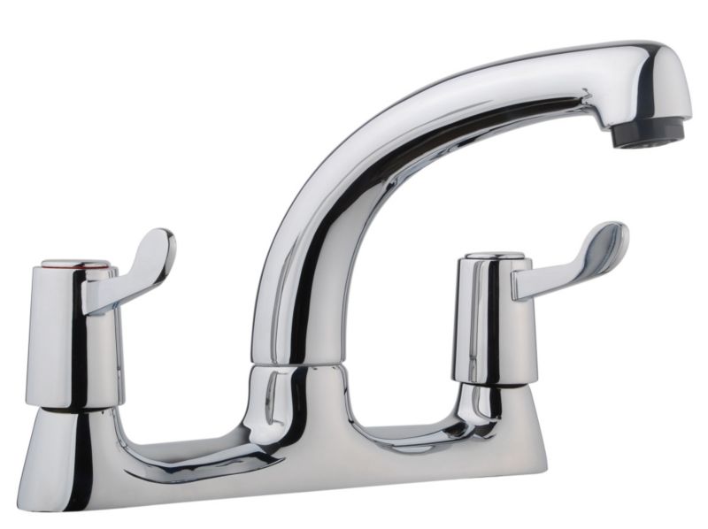 Boston Deck Sink Mixer Chrome Finish