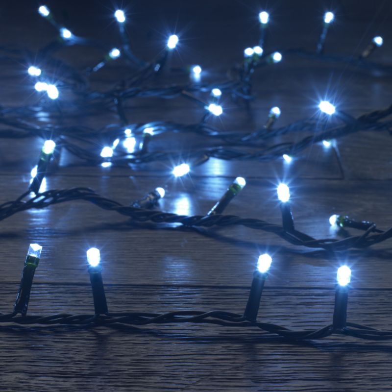 120 Multi Function White LED Lights With Green Cable