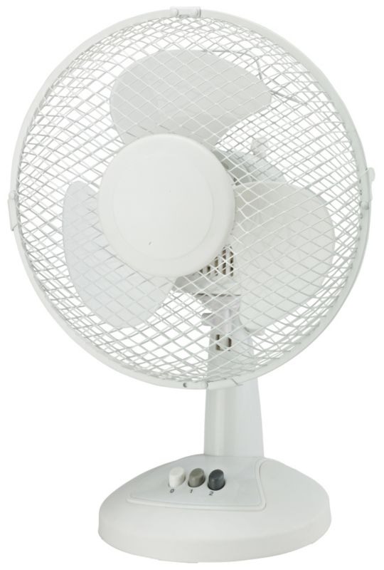 BandQ 9quot White Desk Fan