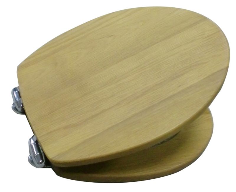 Cooke & Lewis Spa Soft Close Toilet Seat Oak