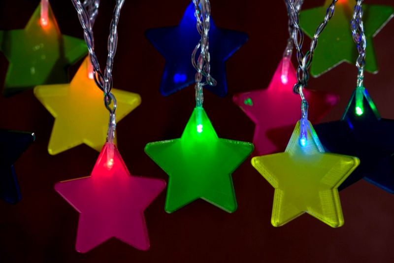 LED 20 Coloured Star Lights