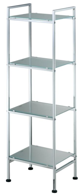 Cooke amp Lewis Peak 4 Tier Freestanding Glass Shelving Unit