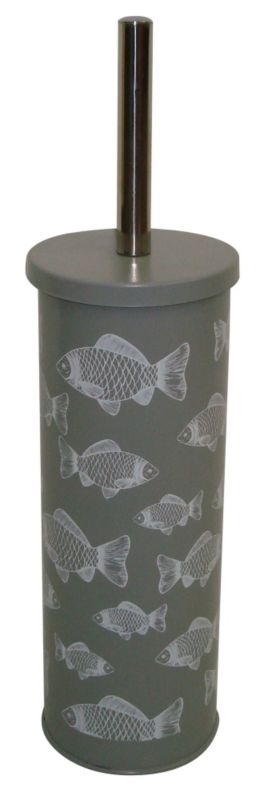 Cooke & Lewis Oceanic Toilet Brush Holder Grey