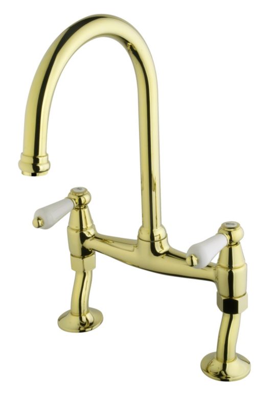 Cooke amp Lewis Chambley Bridge Mixer Polished Brass Finish