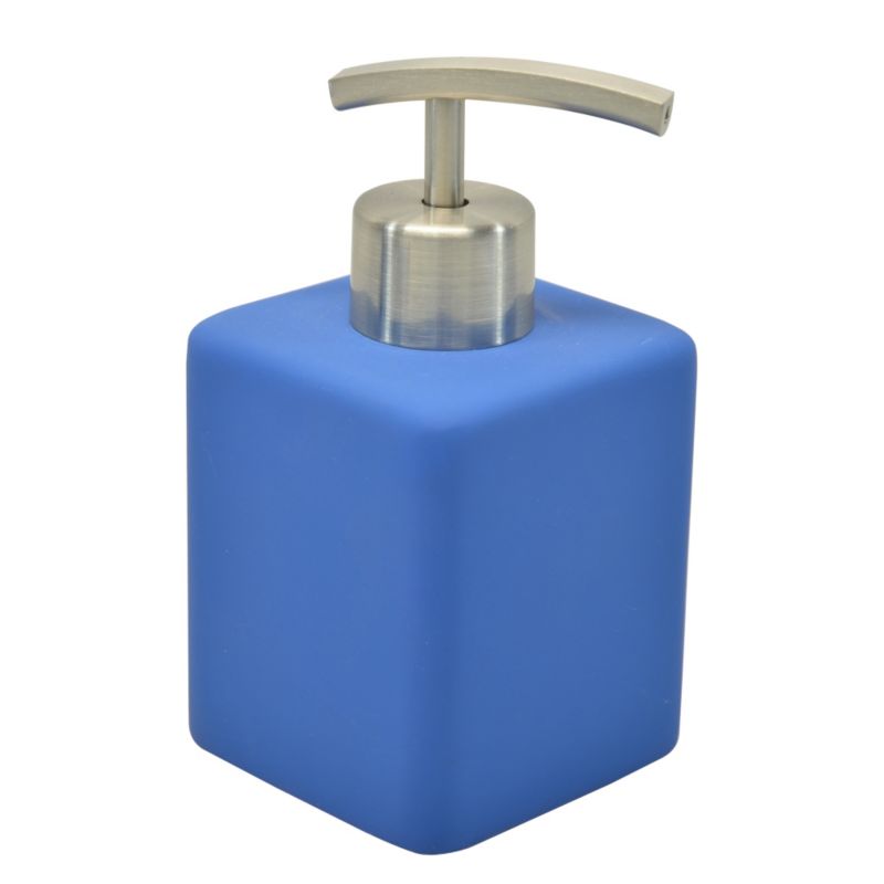 Cooke amp Lewis Alliste Soft Touch Square Soap Dispenser Blue