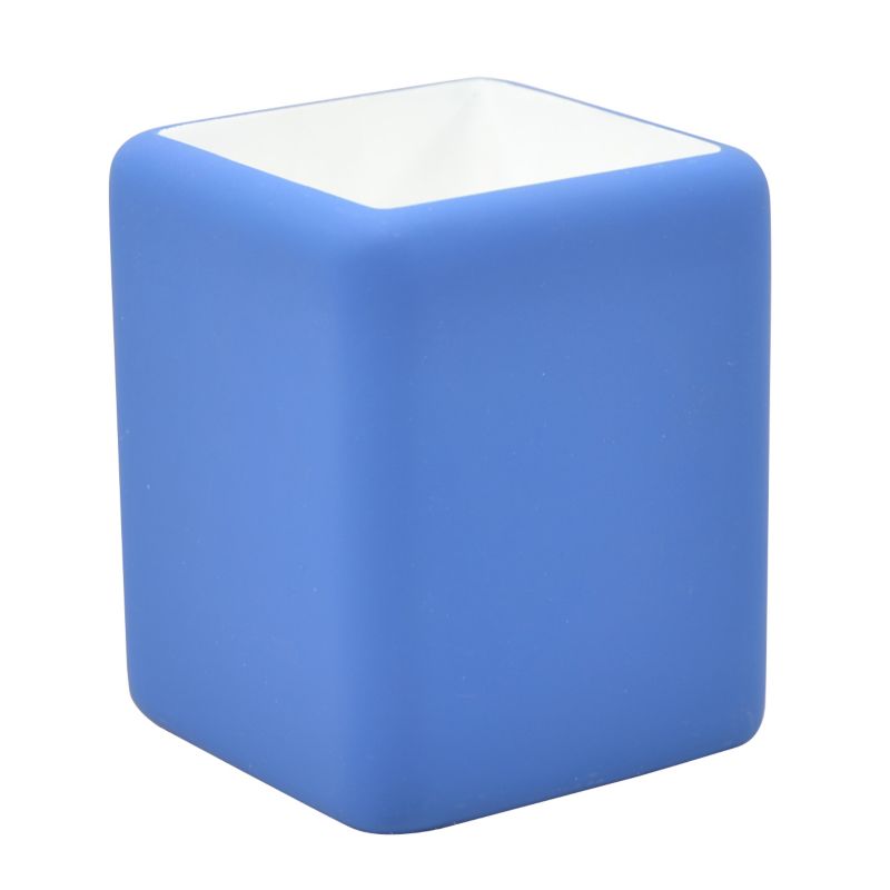 Cooke amp Lewis Calliste Soft Touch Square Toothbrush Holder Blue