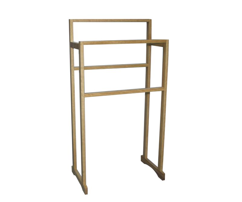 Cooke and Lewis Robinson Solid Oak 2 Tier Towel Rail