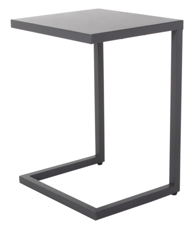 Grafite Metal Side Table, Dark Grey
