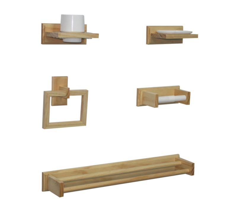 Cooke and Lewis Boundary 5 Piece Solid Pine Accessory Set