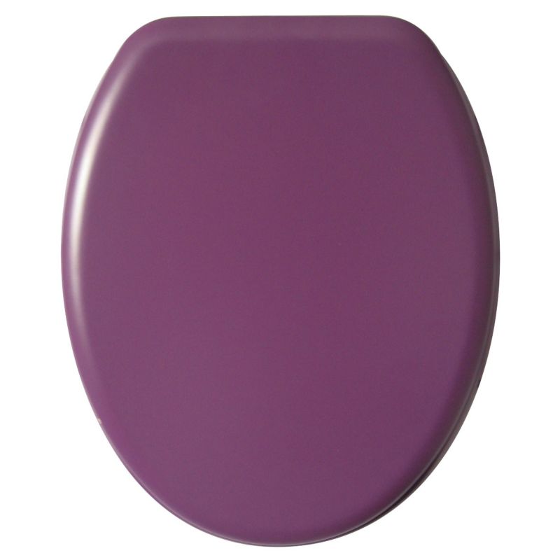 Cooke and Lewis Damask Moulded Wood Seat Purple