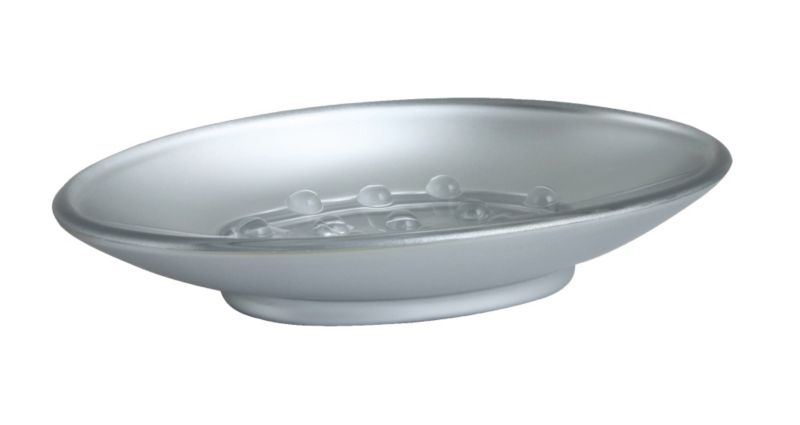 Cooke and Lewis Acrylic Soap Dish Silver Effect