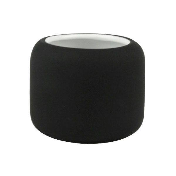 Cooke and Lewis Malcoha Soft Touch Round Toothbrush Holder Black