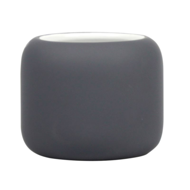 Cooke and Lewis Urubu Soft Touch Round Toothbrush Holder Grey