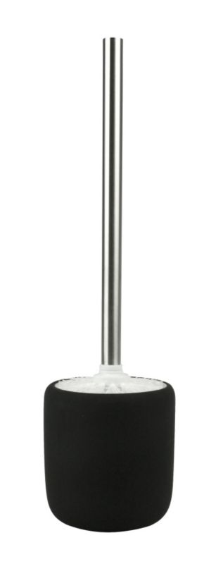 Cooke and Lewis Malcoha Soft Touch Round Toilet Brush Holder Black