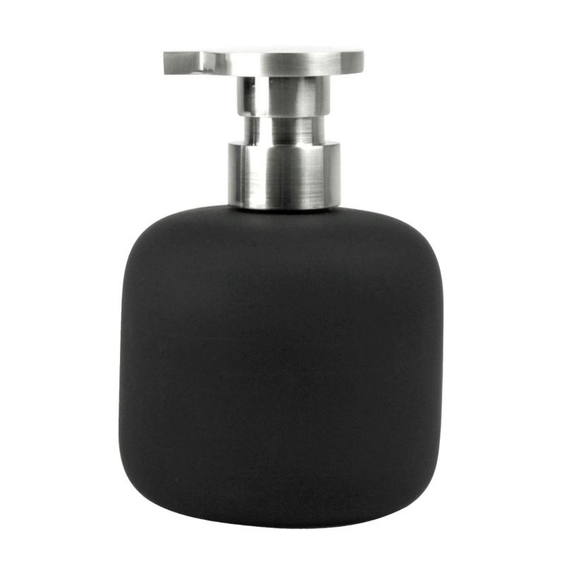 Cooke and Lewis Malcoha Soft Touch Round Soap Dispenser Black