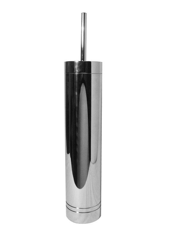 Cooke & Lewis Slim Line Toilet Brush Holder Chrome Effect