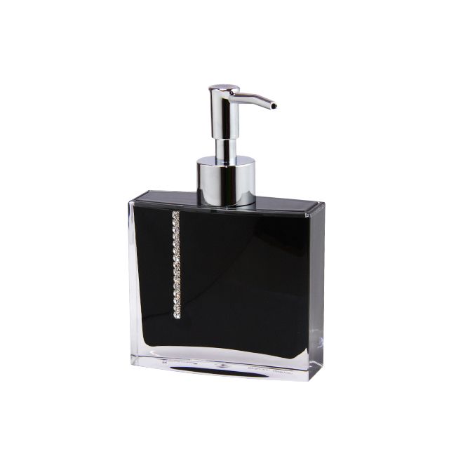 Cooke and Lewis Diamante Acrylic Soap Dispnser Black