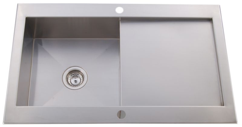 Cooke and Lewis Ameth Single Bowl Sink with Drainer