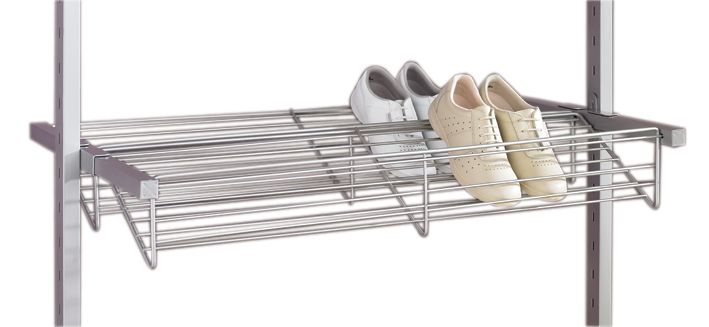 Shoe Rack Silver Effect