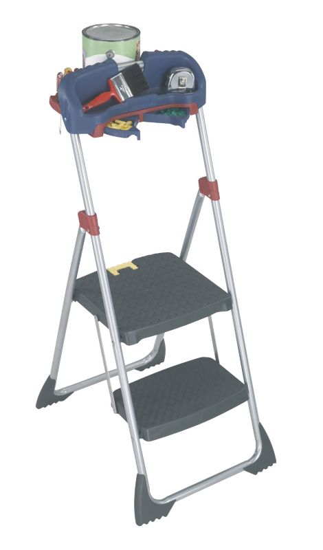 World's Greatest 2 Step Work Deck Step Stool 11-289PGB1B Top tread height: 490mm