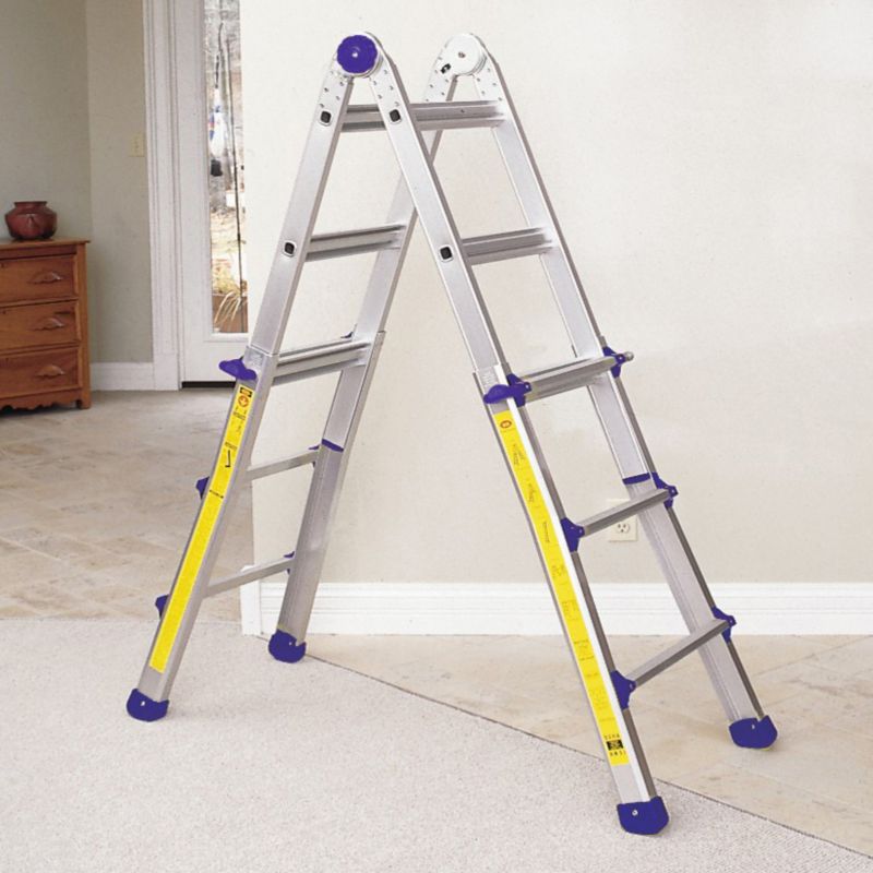 World's Greatest 4 in 1 Telescopic Multi-Position Ladder 20E 13T 11SB Max extended length: 3.2m