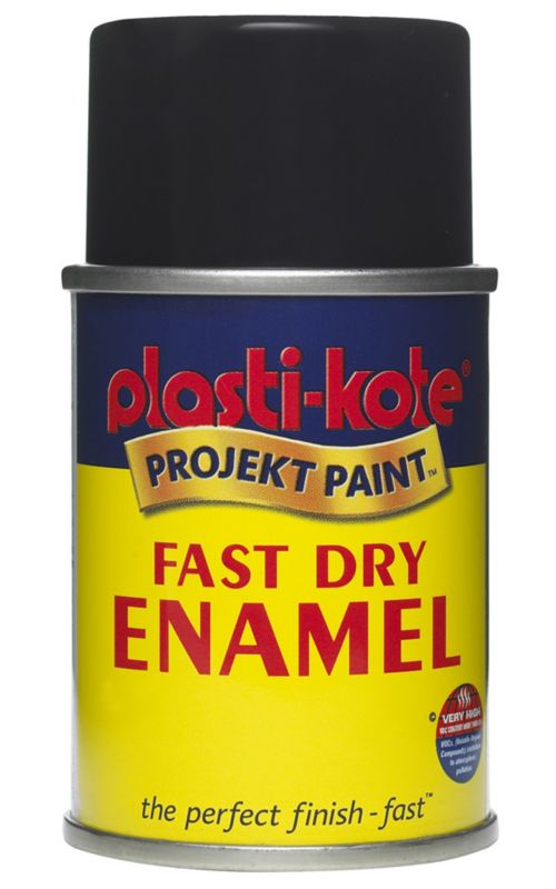 Plasti kote Fast Dry Enamel Aerosol Gloss Black 100ml