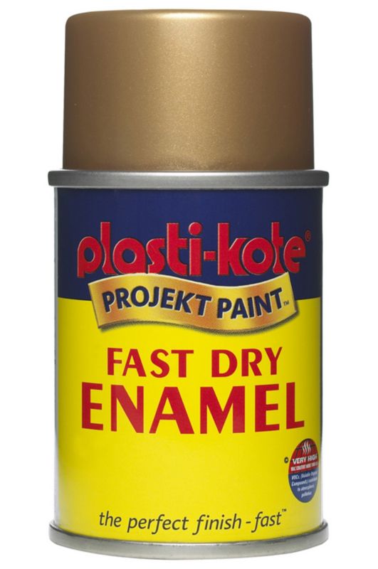 Plasti kote Fast Dry Enamel Aerosol Gold Leaf Effect 100ml