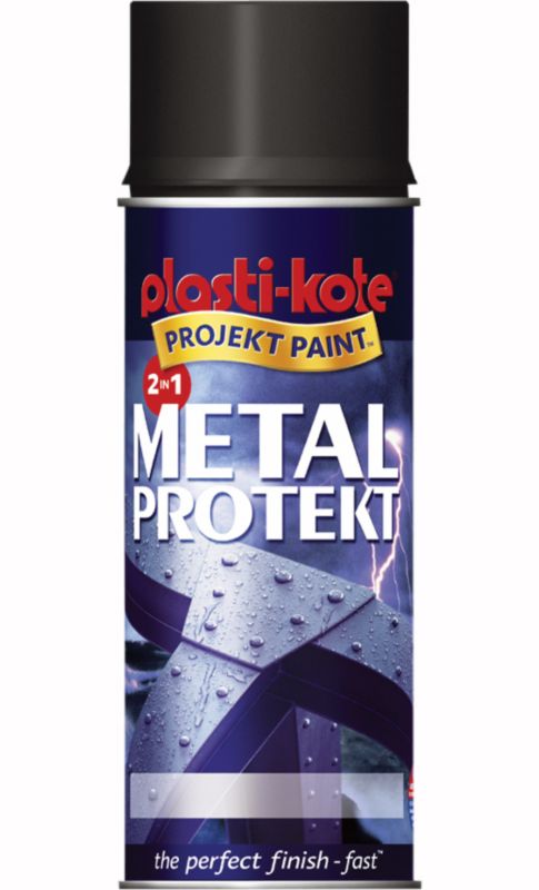 Plasti kote Metal Protekt Spray Gloss Black 400ml