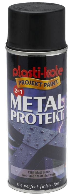 Plasti kote Metal Protekt Spray Matt Black 400ml