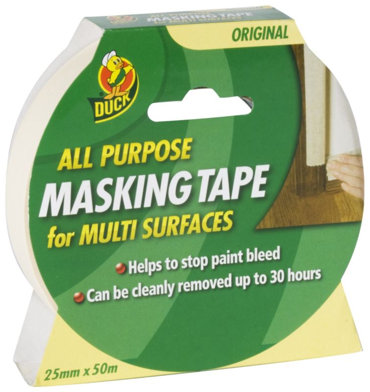 Duck All Purpose Masking Tape Cream 25mm x 50m