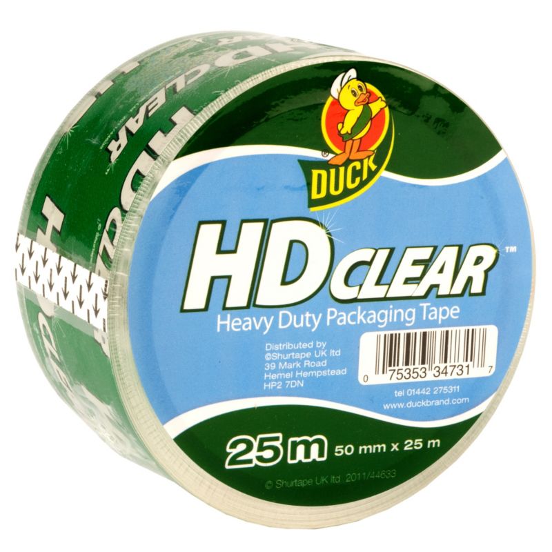 Duck quotHD Clearquot Heavy Duty Packaging Tape 25M