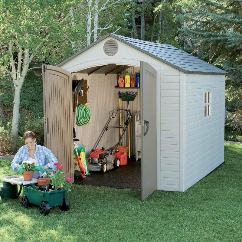 Lifetime Sentinel Polyethylene Shed - Model 810 - (H) 8ft x (W) 7ft10in x (D) 9ft10in