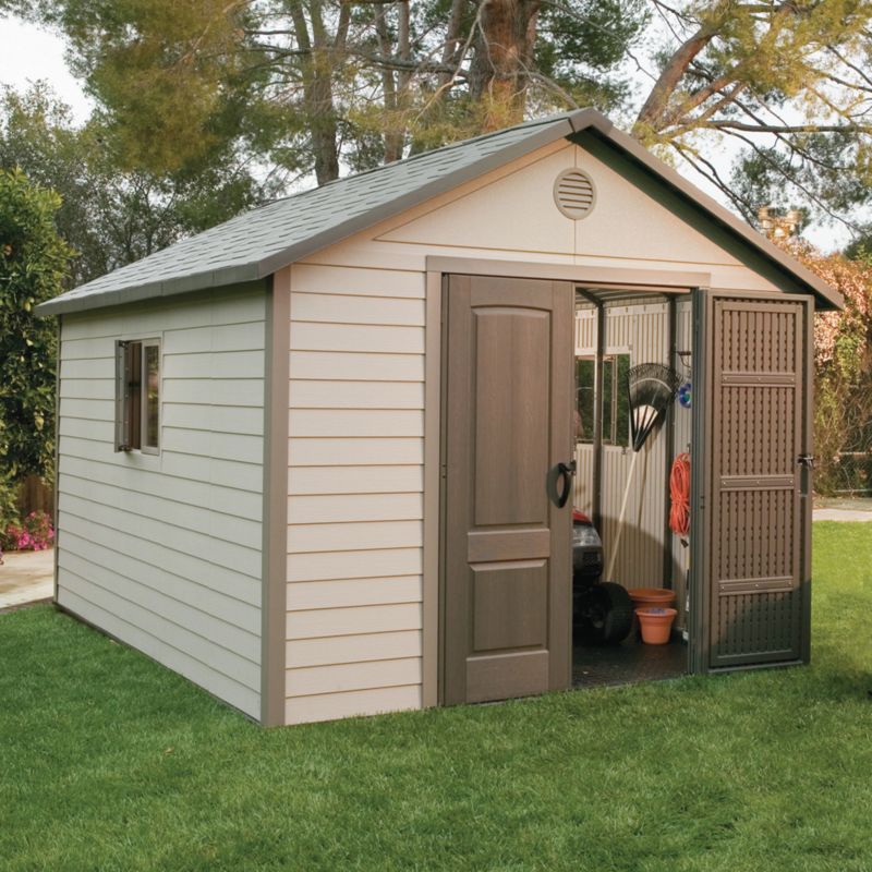 Lifetime Sentinel Polyethylene Shed - Model 1113 - (H) 9ft4in x (W) 10ft4in x (D) 12ft11in