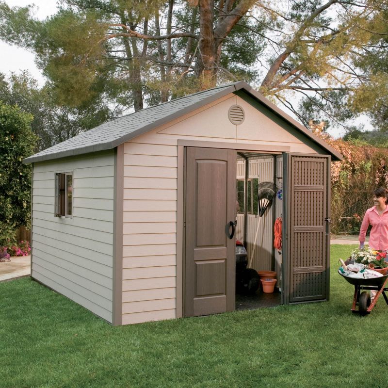 Lifetime Brighton Polyethylene Shed - Model 1111 - (H) 9ft4in x (W) 10ft4in x (D) 10ft4in