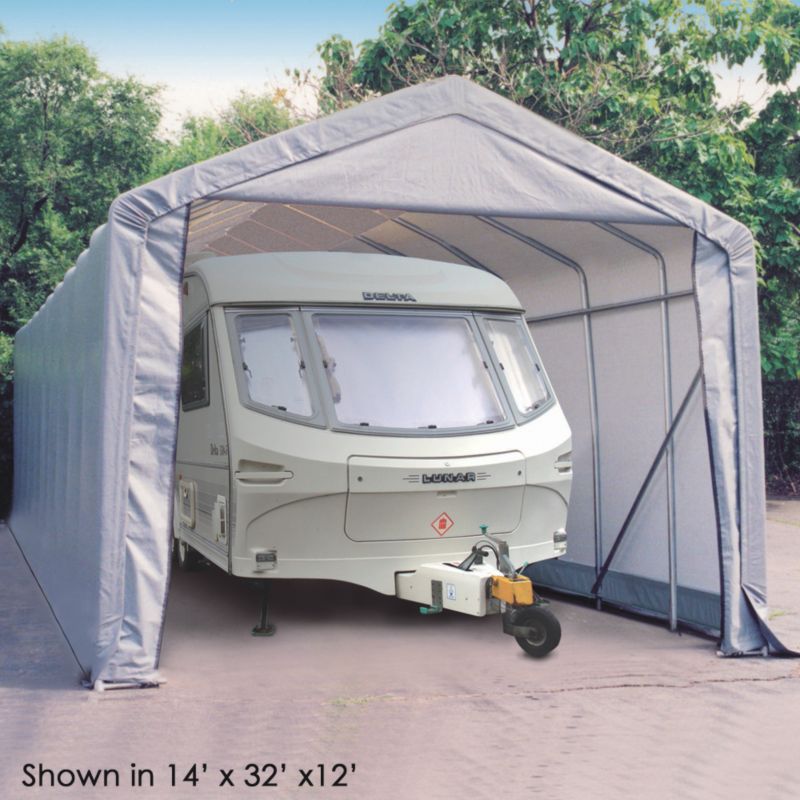 Shelter Logic Peak Style Shelter W14`x D28`x H12`