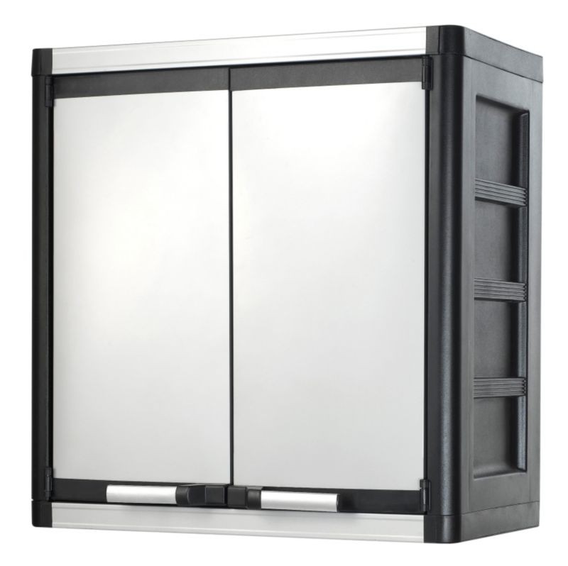 Stronghold Wall Cabinet (Includes Lid) Black/Metal