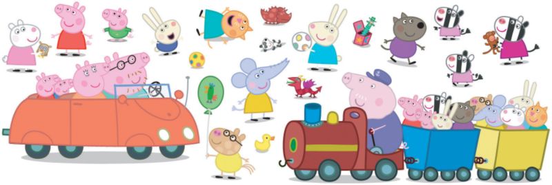 Decofun Peppa Pig Stikarounds Multicoloured