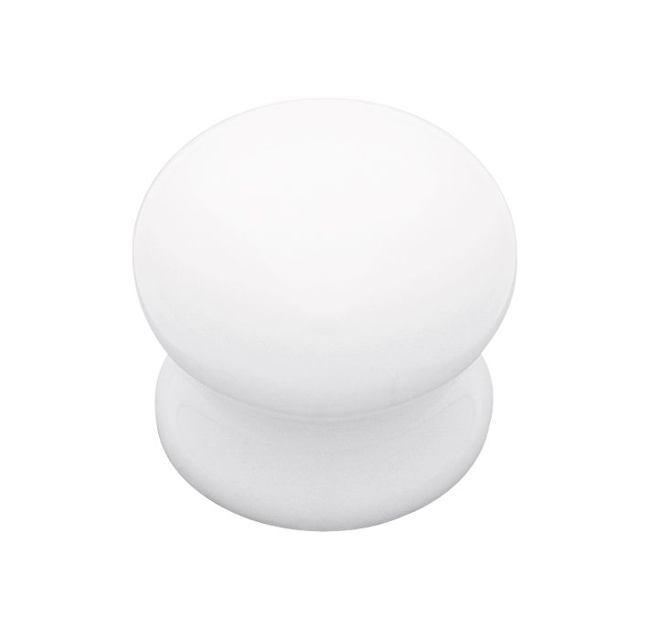 Ceramic Wardrobe Knob White