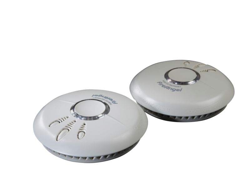 FireAngel Standard Ionisation Smoke Alarm 1 yr battery Twin Pack TPSI 601