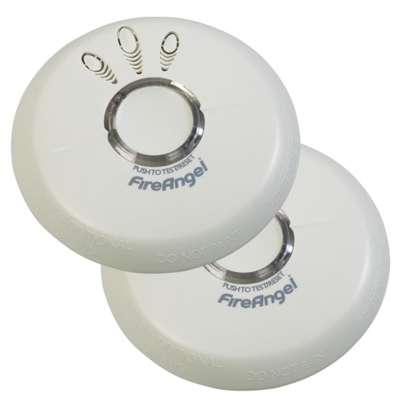 FireAngel Standard Toast Proof Smoke Alarm 1 yr battery Twin Pack TPSO 601