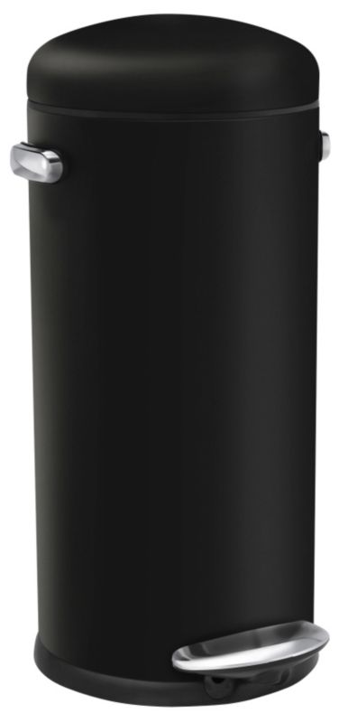 Simplehuman Retro Pedal Bin 30 Litre Black