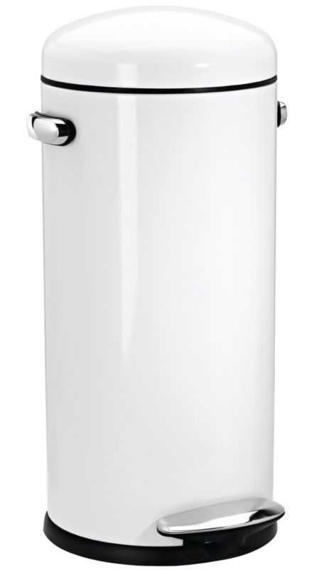 Simplehuman Retro Pedal Bin 30 Litre White