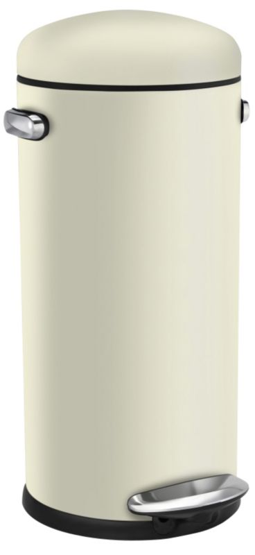 Simplehuman Retro Pedal Bin 30 Litre Cream