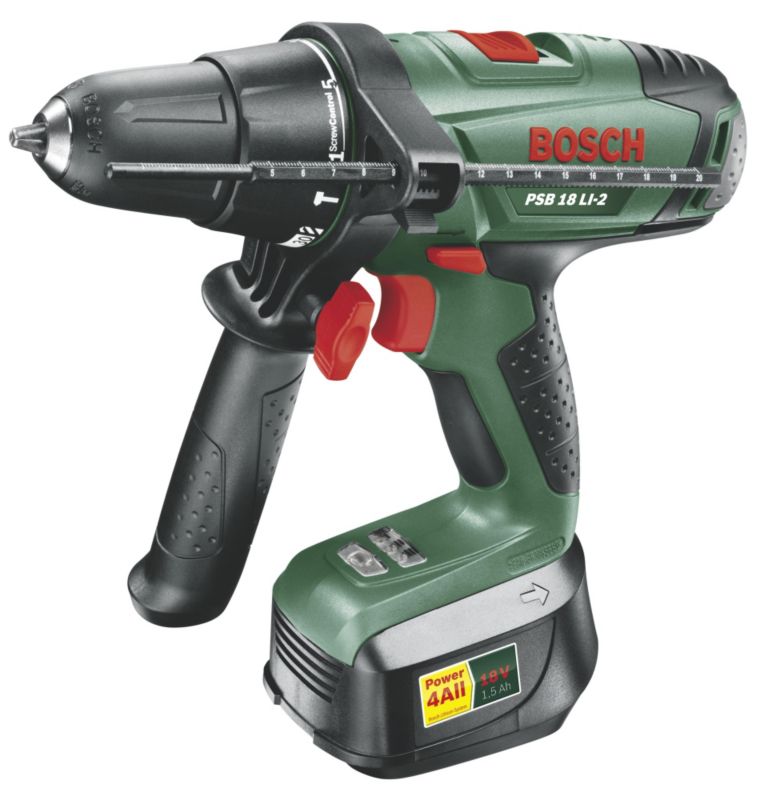 Bosch 18v Li Combi Drill 2 Batteries