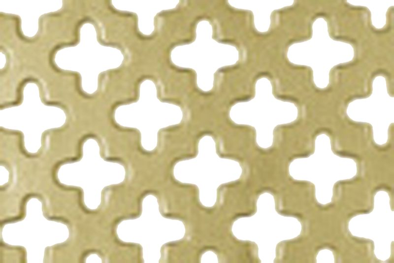 Perforated Aluminium Panel Anodised Gold Coloured L1000mm x W500mm