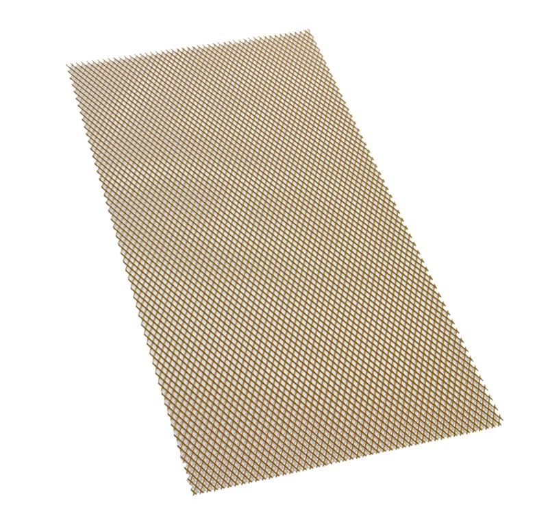 Expanded Aluminium Panel Anodised Gold Coloured L500mm x W250mm