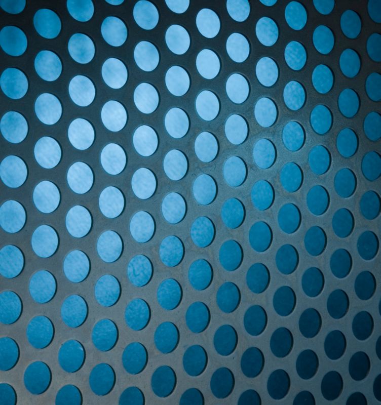 Round Perforated Steel Steel Coloured L500mm x W250mm