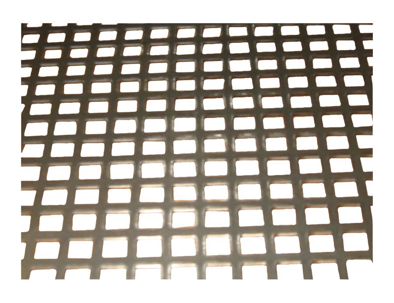 Square Perforated Raw Steel Sheet Steel Coloured L500mm x W250mm