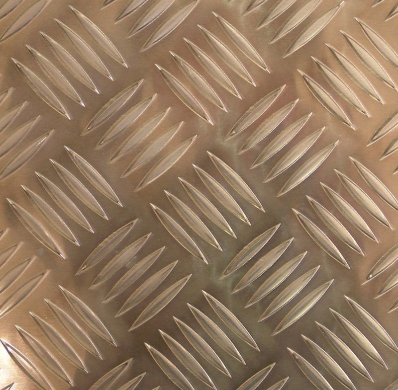 Raw Aluminium Sheet Check Design Aluminium Coloured L500mm x W250mm